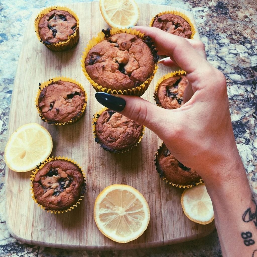 lemon cherry muffins
