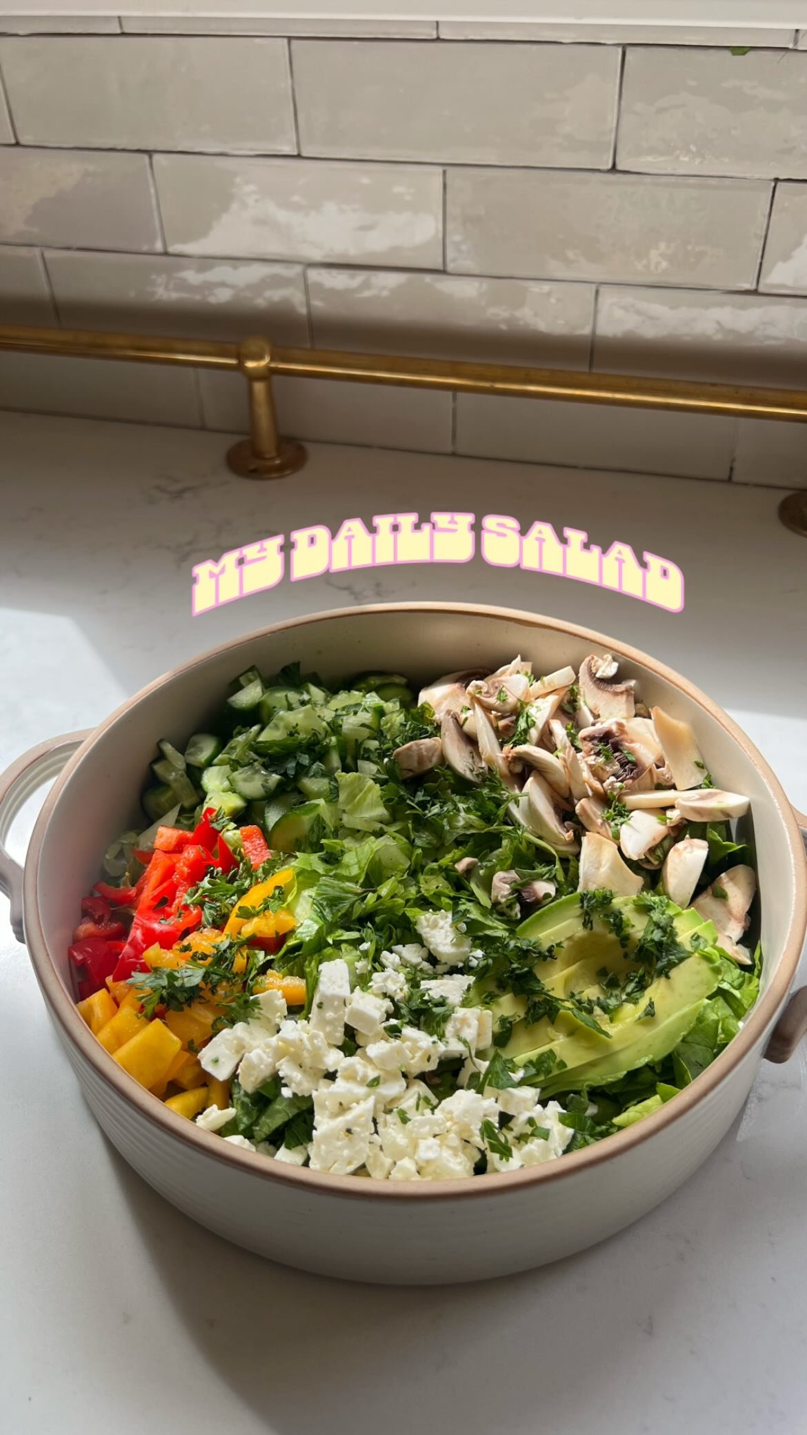 my daily salad ep. 30 | 🥗

i recently had a homemade salad dressing that had tahini in it and it was so bomb dot com i went home and made my own version the next day teehee. it made for a creamier salad dressing than i usually do, and such good flavour! this salad was a big hit, my 3 year old literally had seconds and refused to eat rice or chicken with it ??? she’s a weirdo in the best way possible. my 1 year old is a little more typical and didn’t really eat the salad until she was sitting on MY lap and eating it off MY plate. iykyk. anyways ill share the salad dressing recipe i did below, i sorta winged it but it turned out delish!

1/4 cup extra virgin olive oil
1/8 cup tahini
1 tsp (fancy) dijon mustard 
1 tbsp apple cider vinegar
1 tbsp honey 
salt to taste 
whisk whisk whisk, enjoy!

salad ideas • toddler meals • healthy meals • salad recipe • homemade salad dressing • my daily salad