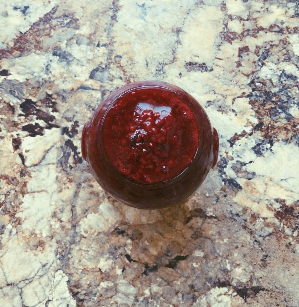 homemade refined sugar free strawberry raspberry jam