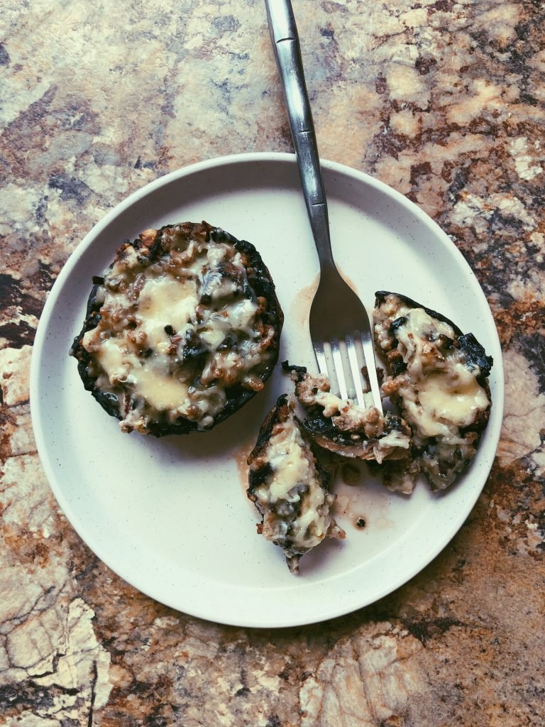 grain free portobello stuffed mushrooms