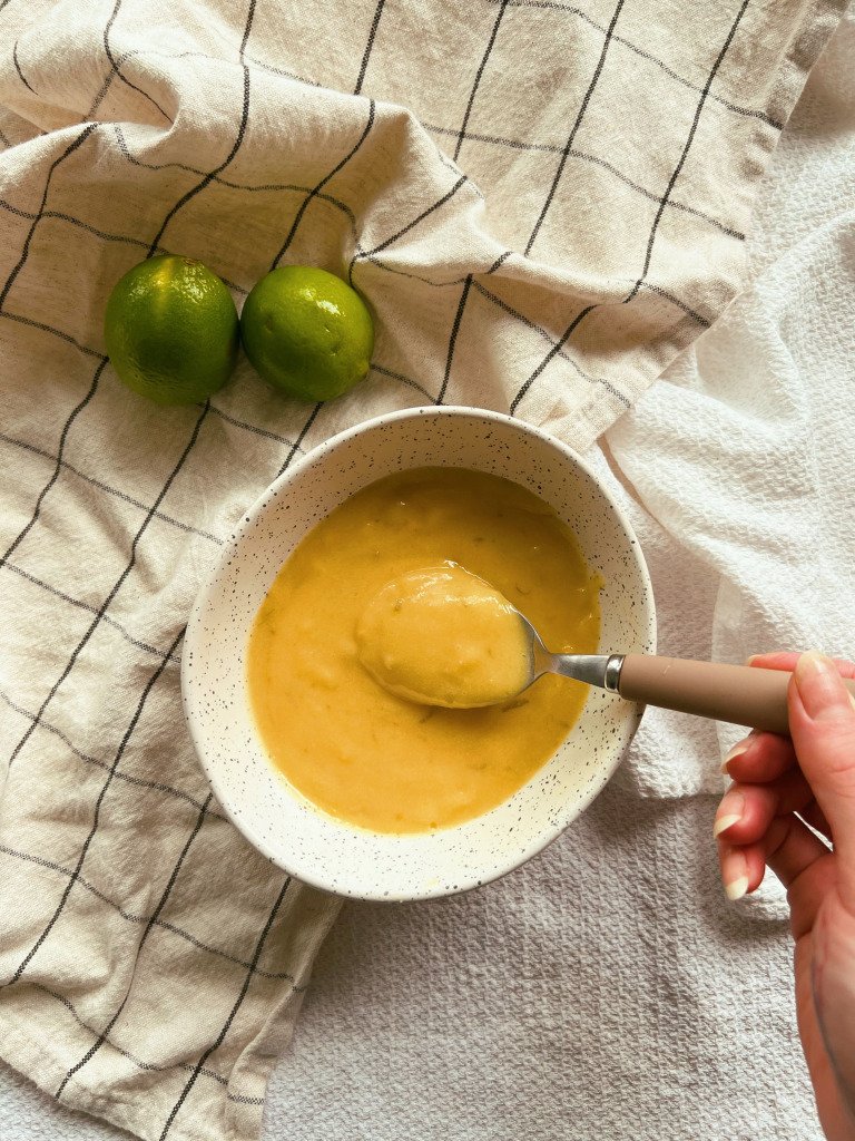 key lime curd (refined sugar free)
