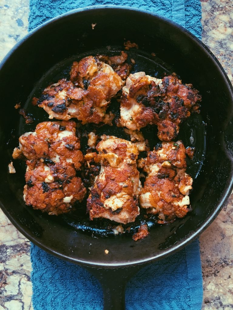 parmesan sun dried tomato crusted chicken thighs