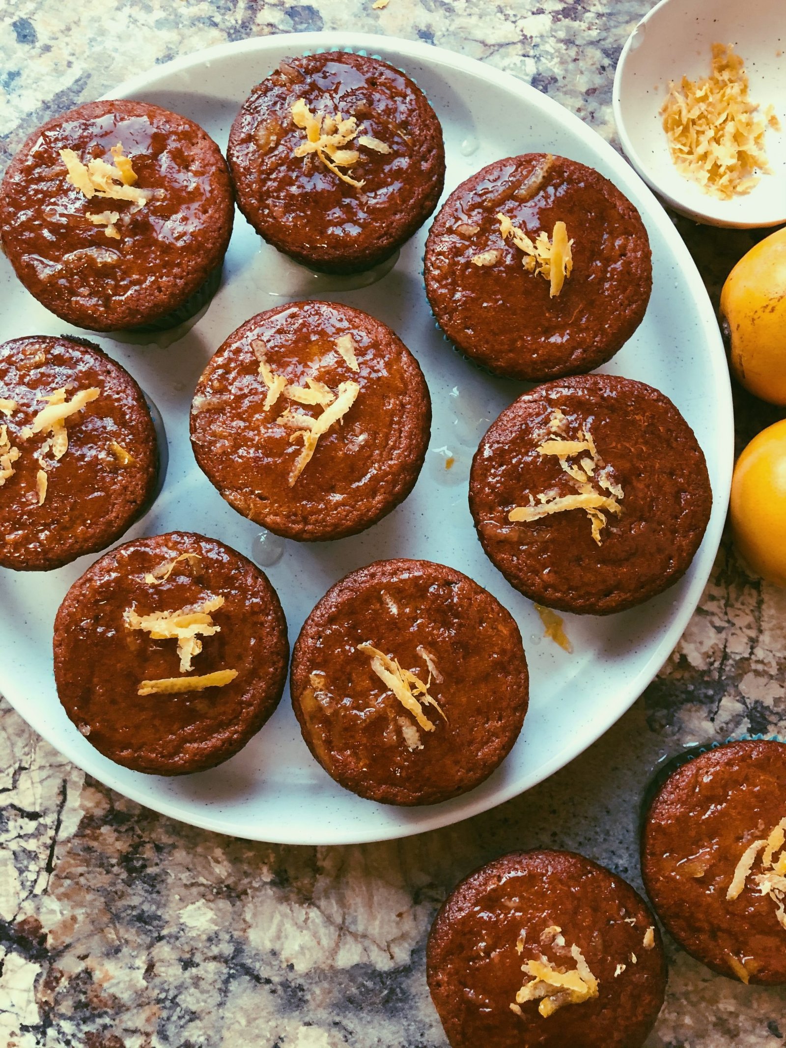lemon muffins with a lemon honey glaze (grain free, scd diet)