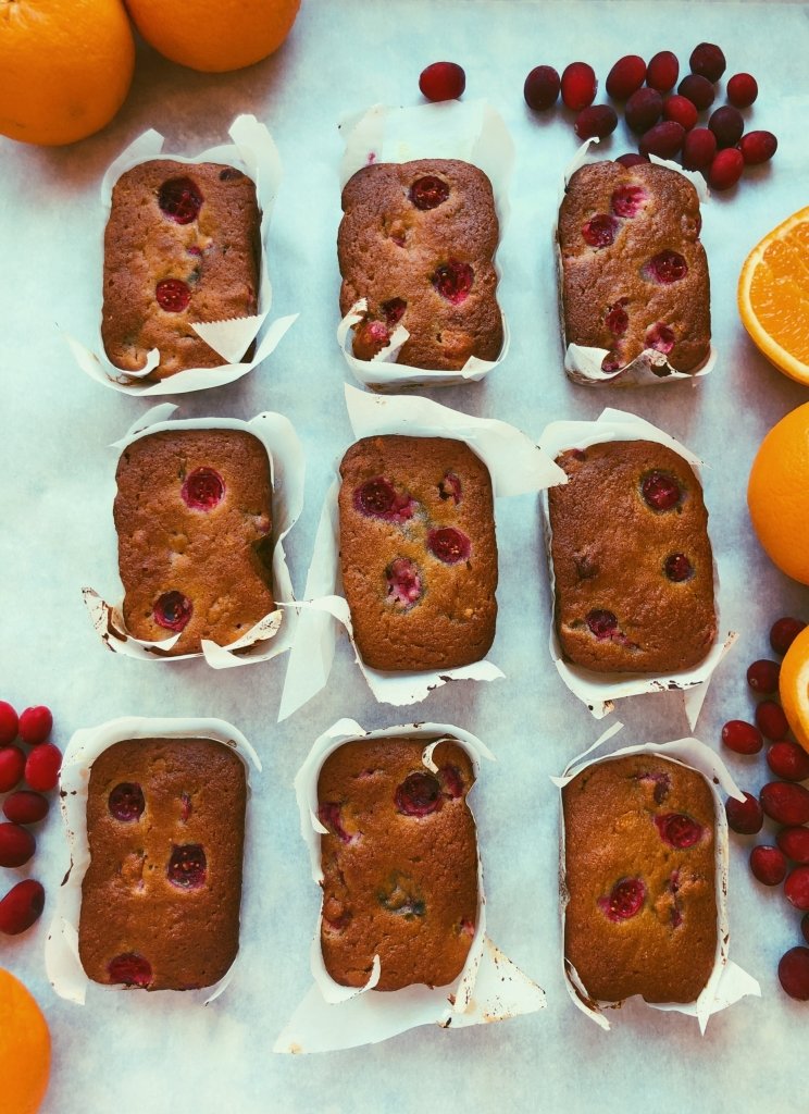 mini orange cranberry loaves (grain free, scd diet)