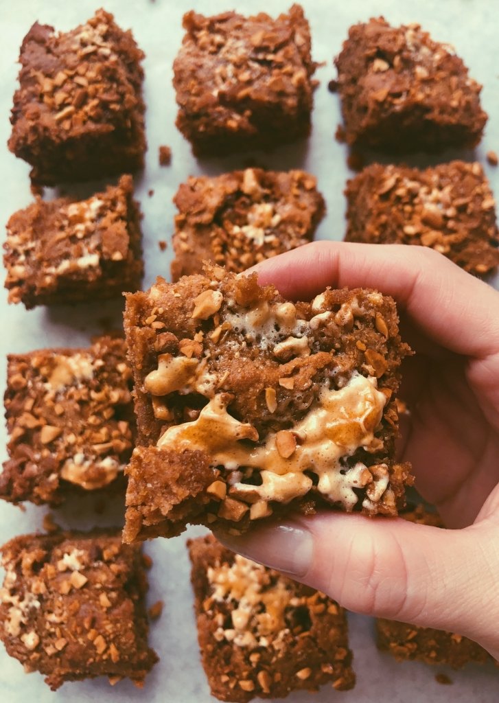 peanut butter marshmallow blondies grain free, scd diet