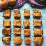 brown butter and tahini peach blondies (scd diet)