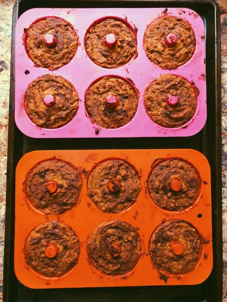 grain free pumpkin marble donuts