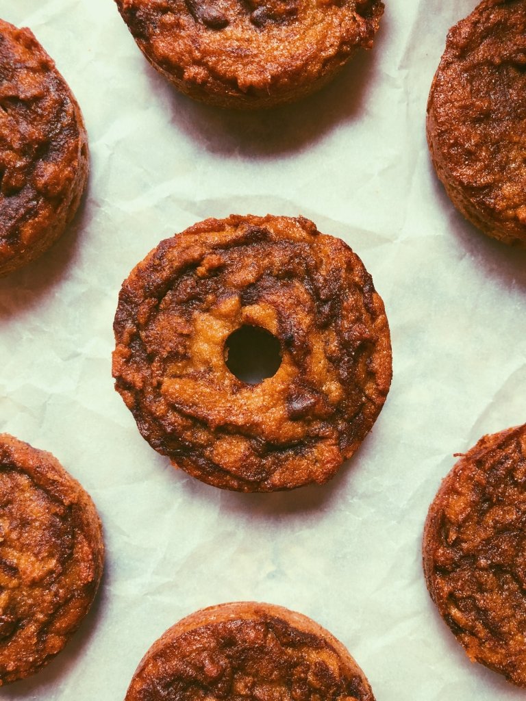 grain free pumpkin marble donuts