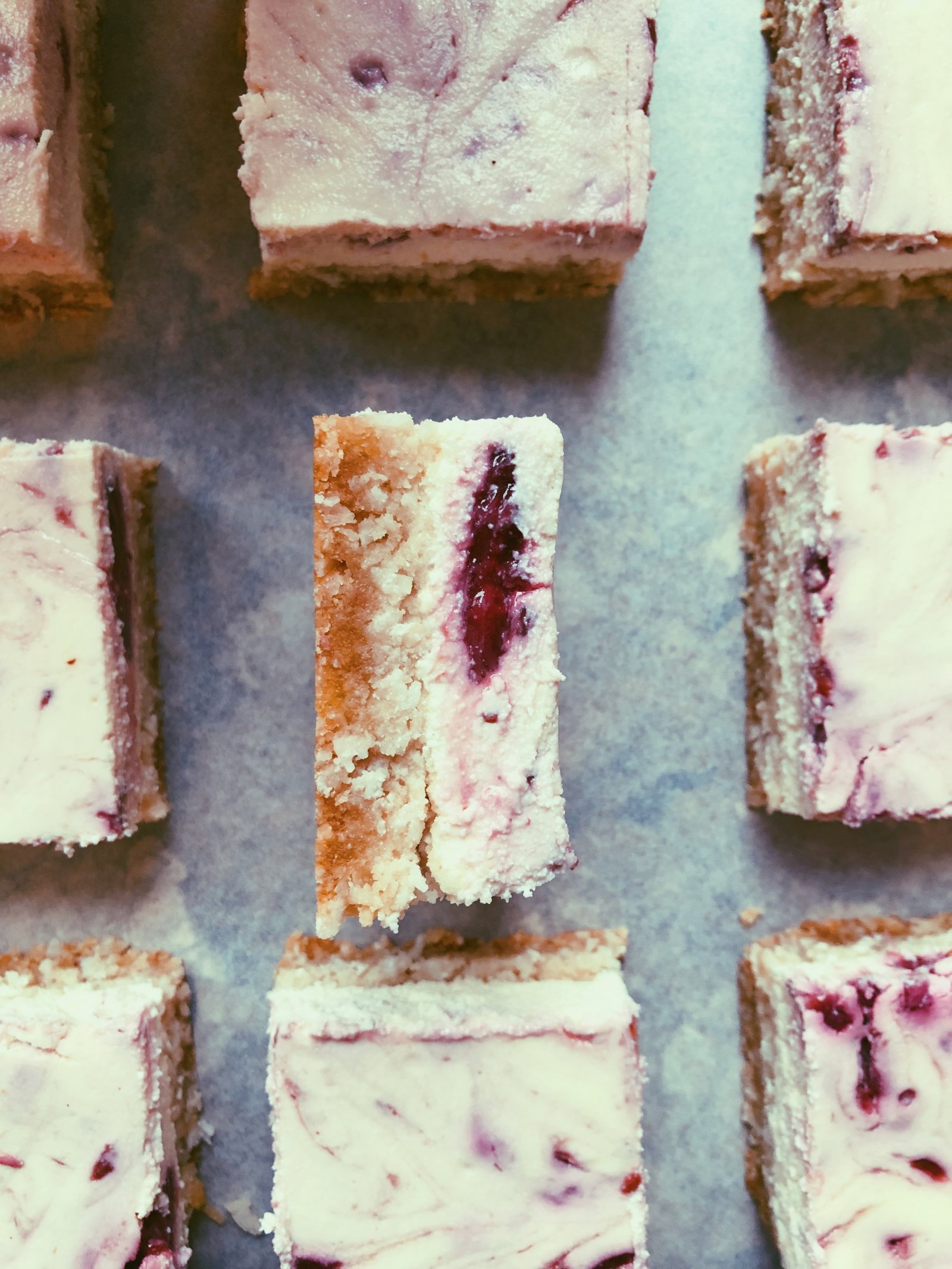 cheesecake raspberry jam swirl bars