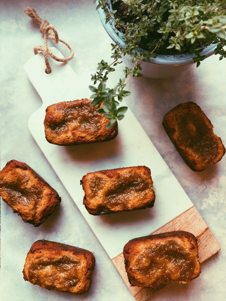 mini rhubarb compote loaves (Grain free, scd diet)