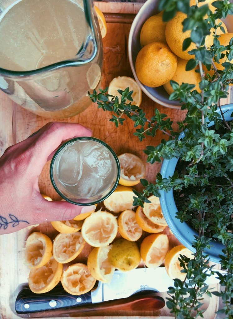 homemade refined sugar free lemonade