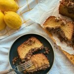 lemon olive oil loaf with blueberry cinnamon streusel (grain free, refined sugar free, scd diet)