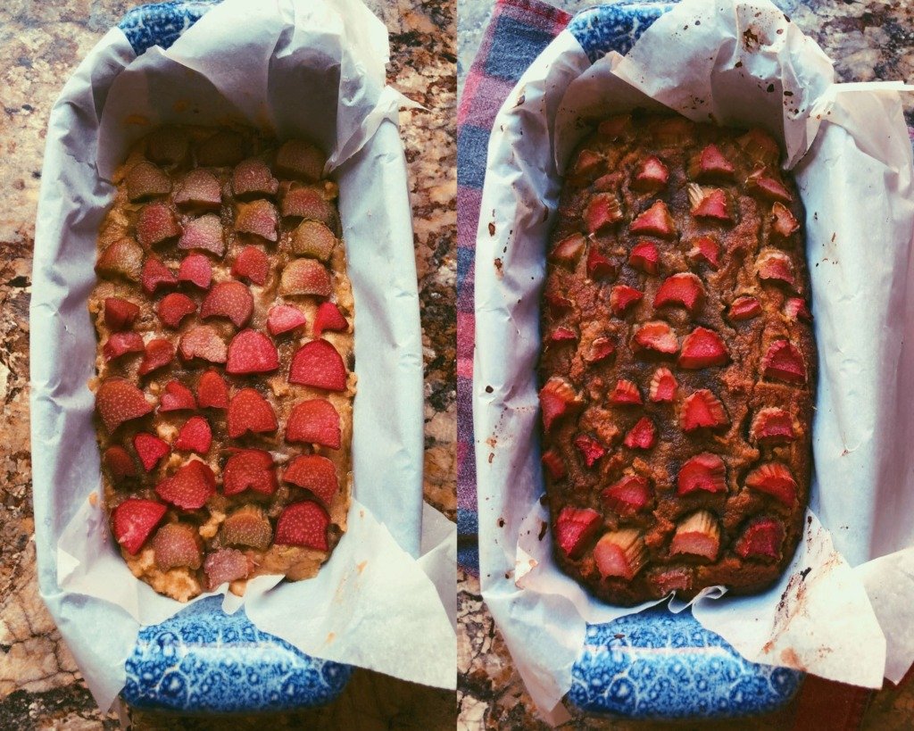 zucchini rhubarb cinnamon loaf (coconut flour)