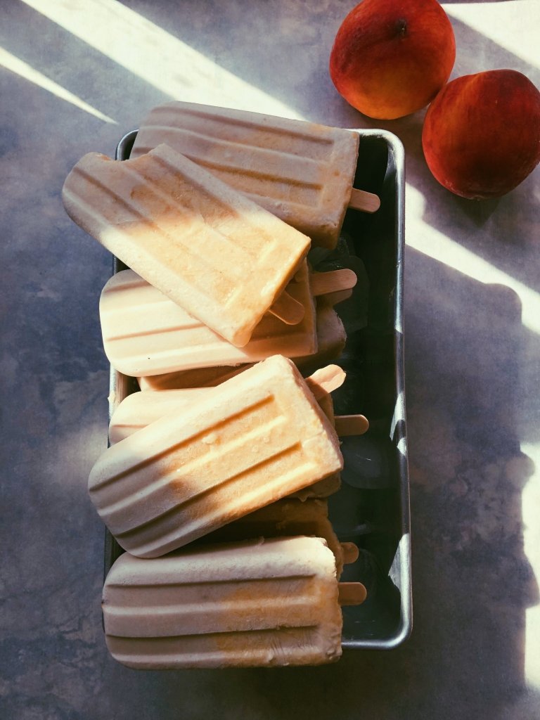 peaches n cream popsicles (refined sugar free, scd diet)