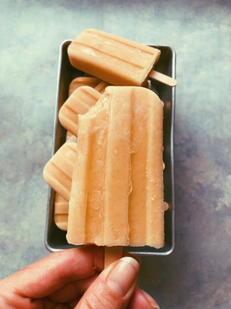 cantaloupe popsicles (refined sugar free, dairy free)
