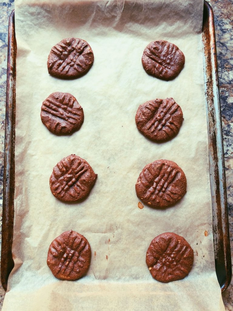 peanut butter & cacao cookies (grain free)