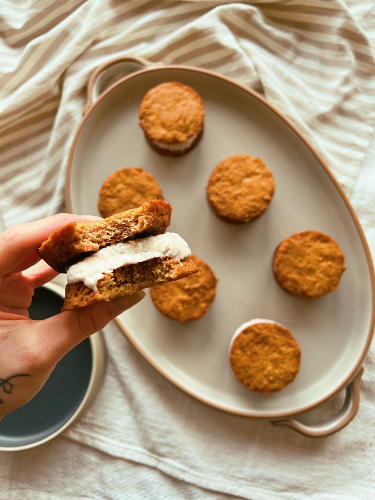 frozen vanilla whoopie pies (grain free, refined sugar free, scd diet)
