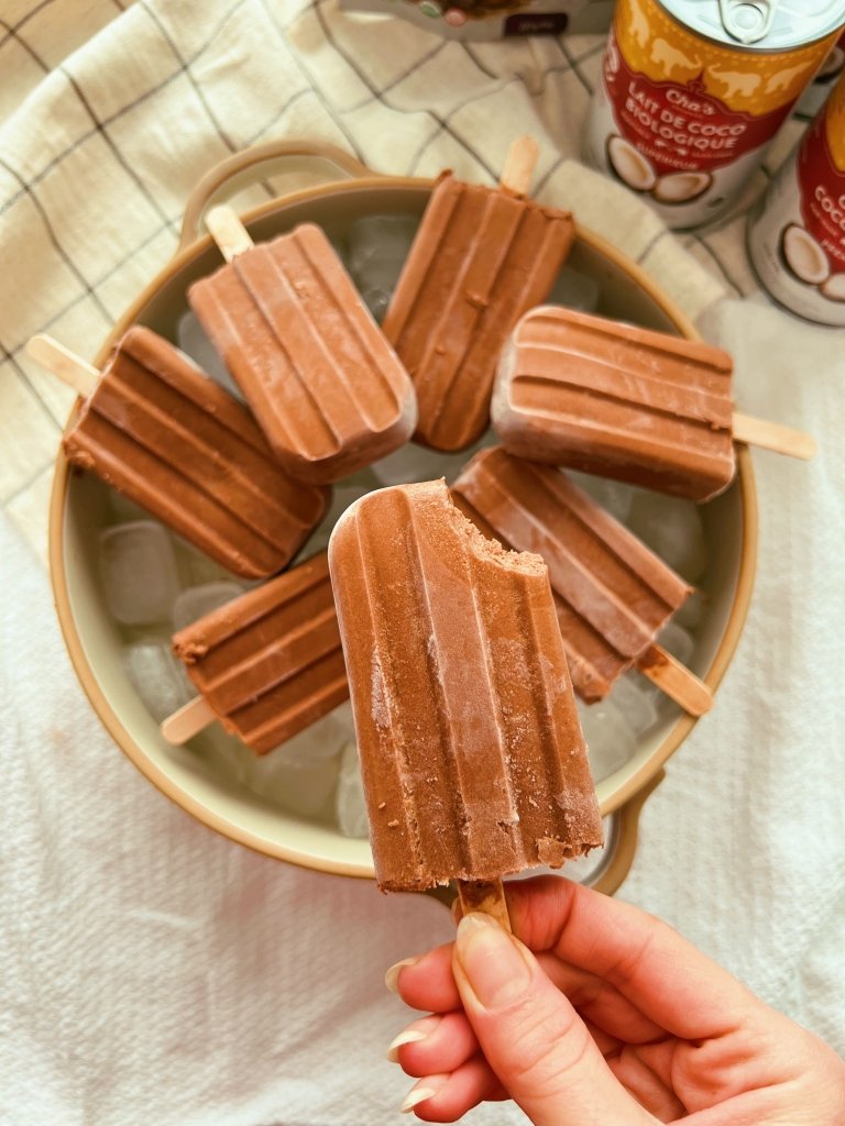 homemade fudgesicles (dairy free, refined sugar free)
