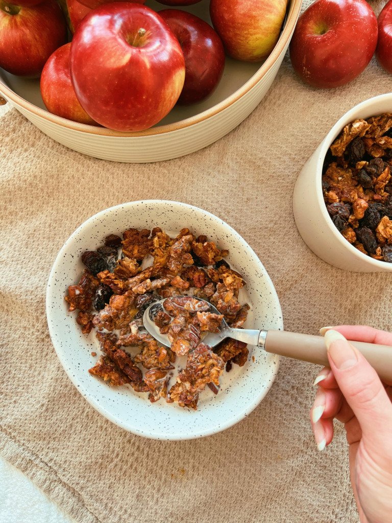apple pecan granola (scd diet, grain free, refined sugar free)