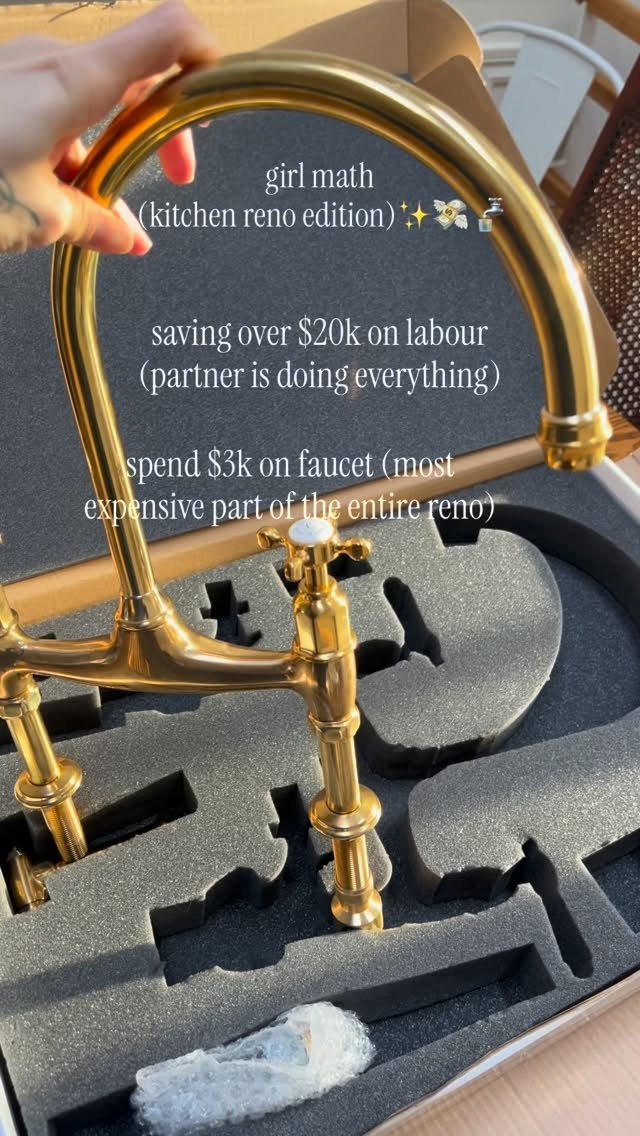 obviously its worth it??? amirite?? 

#girlmath #kitchenrenovation #devol #bridgefaucet