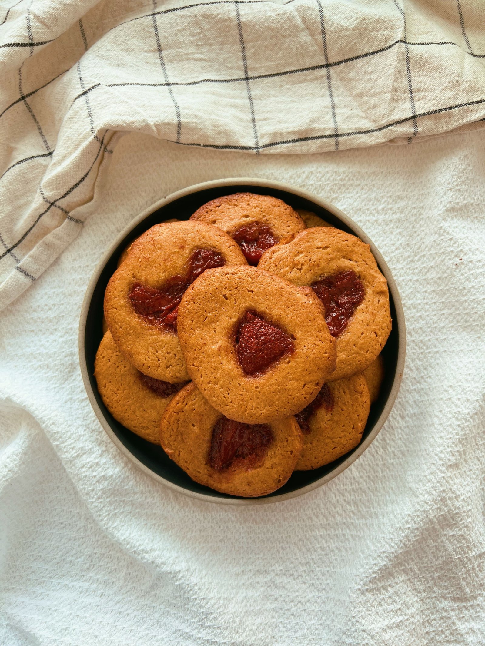 peanut butter & jam cookies (grain free, refined sugar free)
