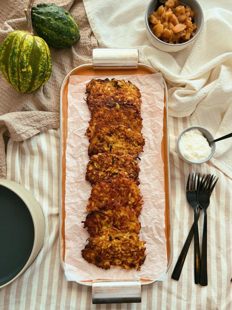 grain free no-potato squash latkes