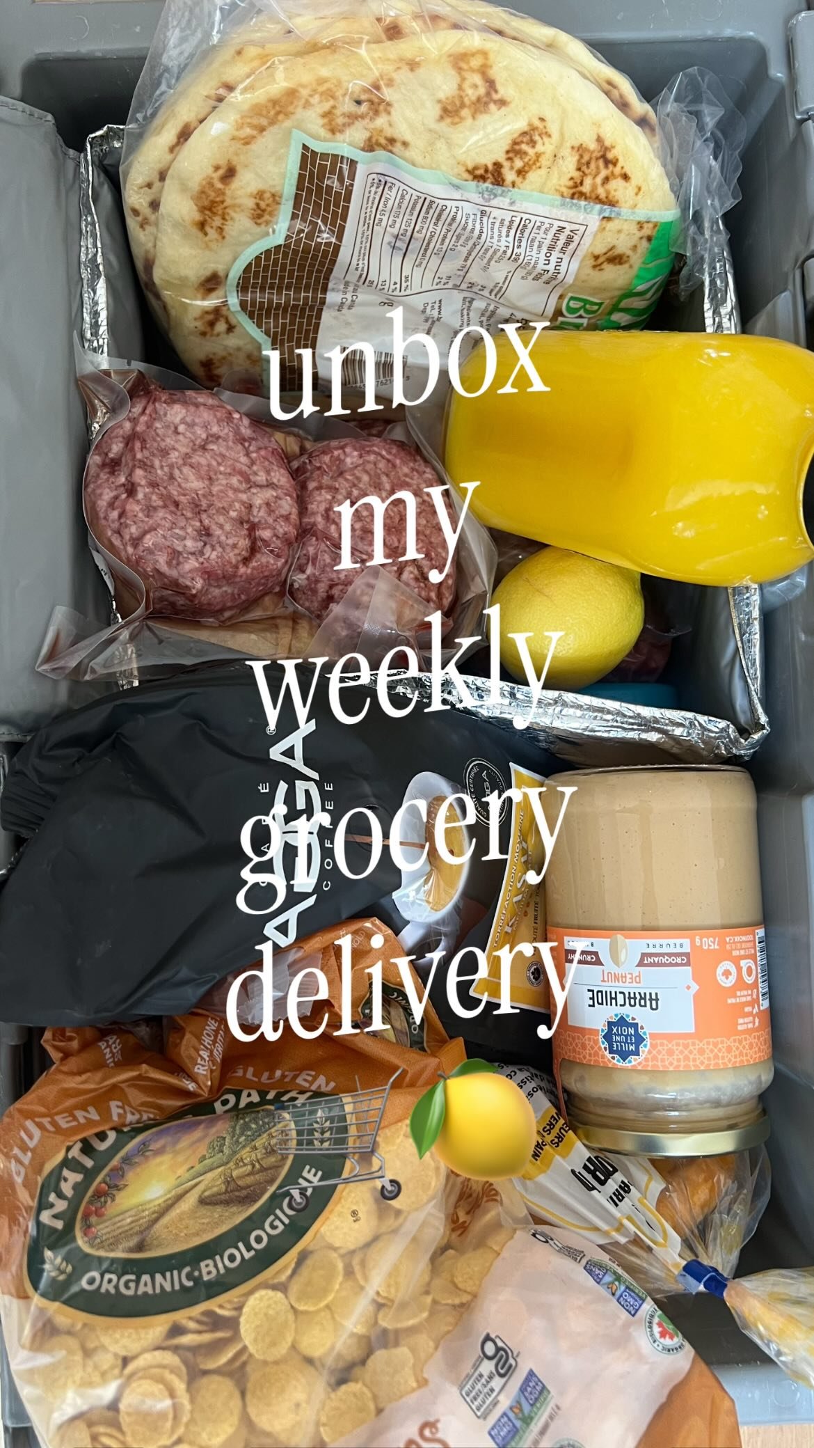 my weekly grocery delivery from @lufafarms except i just realized i forgot the big bag of coffee beans too!! the best coffee bean from @cafeagga ☕️☕️☕️

anyways it’s a big week for lufa cuz they actually did price drops on 50+ items to match big bulk stores😯😯😯and also the cereal i usually buy from walmart cuz its cheapest there but now its cheaper at lufa so that’s reallly exciting. they’re planning to keep the lowered prices permanently so now’s a good time to check them out if you’ve never ordered from there before!! and use my discount code 3x30ETR for 30% off you’re first 3 orders 😌🛒

k cya at next weeks grocery haul!!! hope you enjoy them ✌️

grocery haul • grocery delivery • groceries • gifted