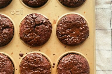 double chocolate almond flour muffins