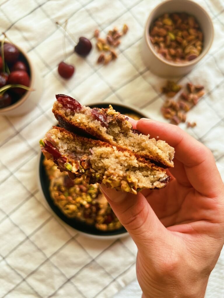 cherry pistachio crumble cookies (grain free)