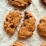 banana almond butter chocolate chip cookies (grain free & refined sugar free)
