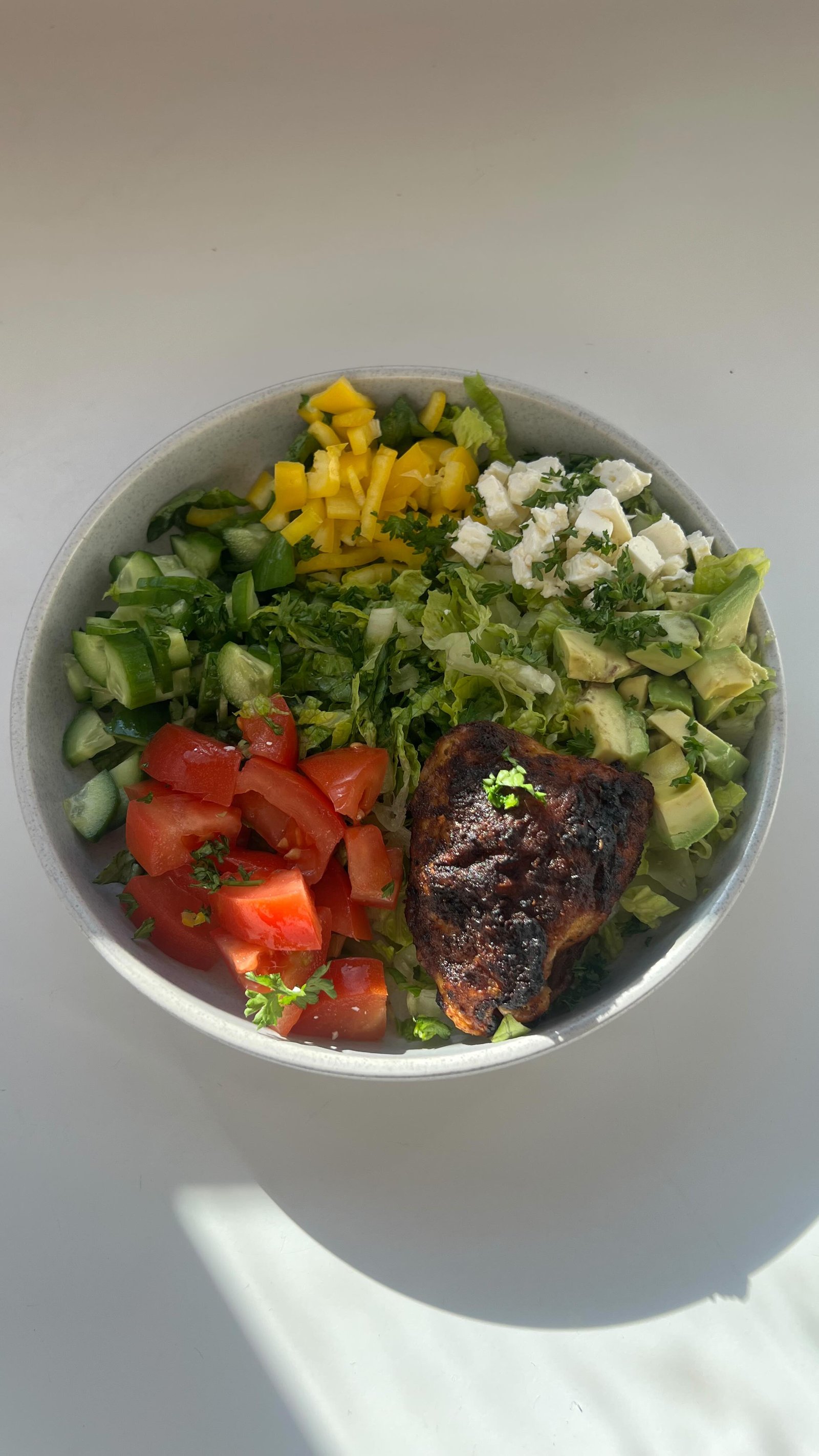 taking all the tips for how to survive a kitchen reno 📝we’ve just started demo on our small kitchen (like 80 sq ft) and we’re not going too crazy (i mean the most expensive part of this reno is the faucet 🚰just kidding… or am i?? 😂) anyways i’m excited but nervous in terms of how i’m feeding a 10 month old and a 2 and a half year old during all of this when we typically focus on whole foods 😅we might be relying a bit more on prepackaged options for a bit (and takeout ofc 🥡) 

unfortunately that means my daily salad series will be on hold until i have a kitchen back where i can functionally do all these things 🥗 before my kitchen was gutted tho i made oneee last salad using whatever i had in my fridge, including leftover chicken and a creamy vinaigrette i had made for the cobb salad (in the last episode linked above!) i don’t have a proper recipe for the dressing yet but i think after this series i will def have to share some of my fave salad dressing creations with yall so stay tuned !! 

follow along @earth.to.rose to see if we survive the next few weeks 🙃

#saladideas