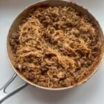 saucy coconut peanut beef and rice noodles