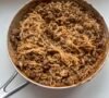 creamy coconut peanut beef and rice noodles