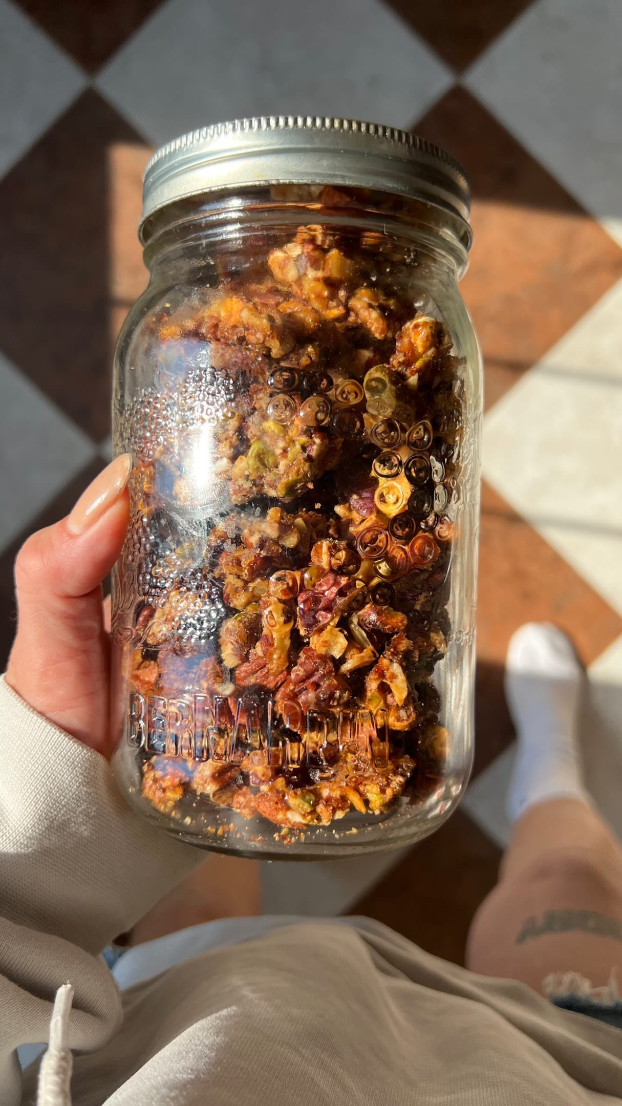 homemade granola is life ✌️💞
i love making my own and trying different variations of nuts and flavours!! this is a sweet and salty pistachio and pecan granola, comment “recipe” below and i’ll dm you the link. minimal ingredients and sweetened with a bit of honey. egg white to help with the clusters and the crunch but could be omitted if it’s not tolerated! 

homemade granola • grain free granola • grain free recipes • refined sugar free