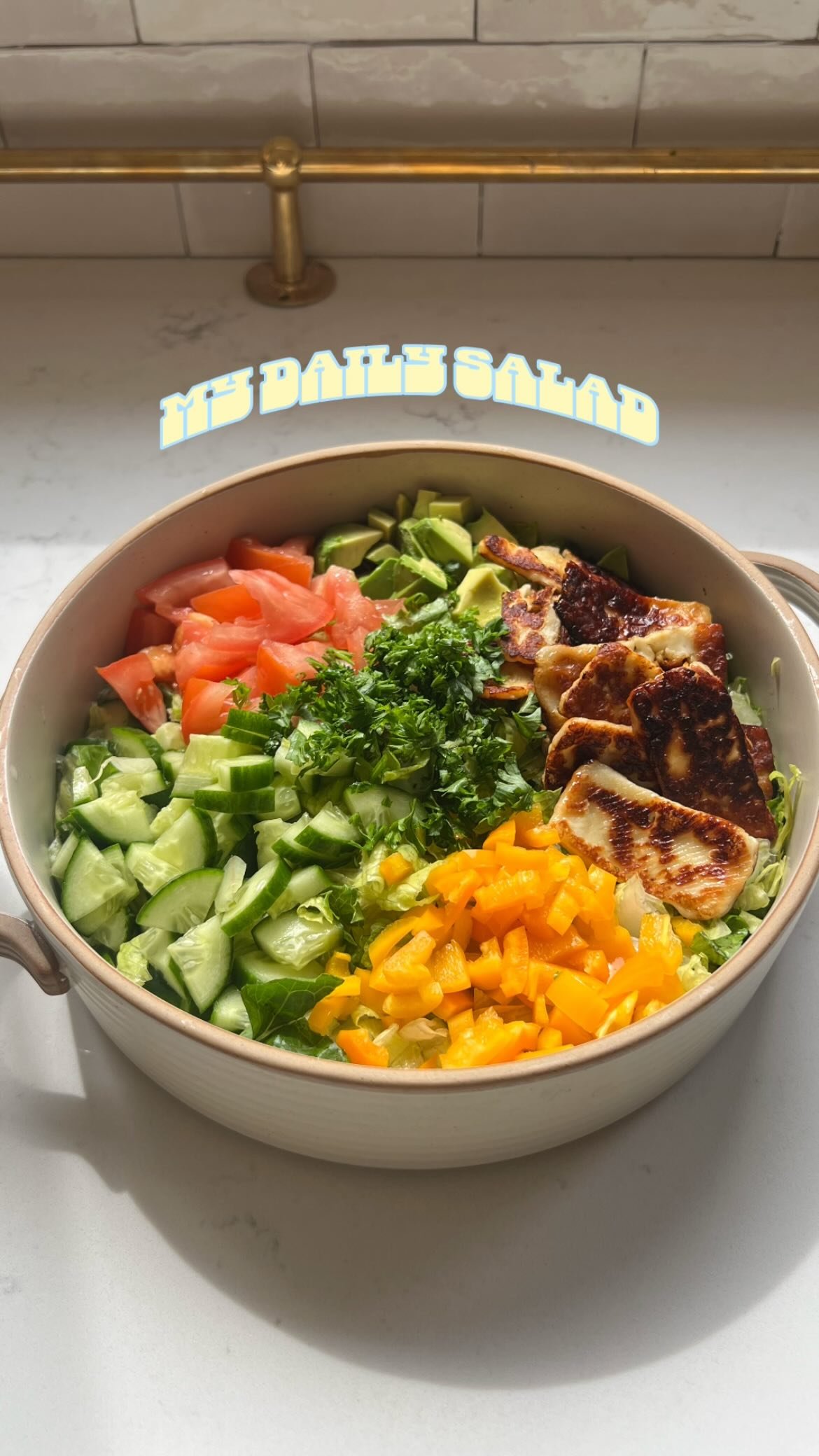 my daily salad ep. 27 | 

follow @earth.to.rose for more salad inspo ✌️✨🥗

on today’s episode of my daily salad, a fun little anecdote about my 3 year old daughter who, when given the opportunity to request anything she wanted for dinner, confidently said “bread, chicken, rice and salad.” it’s worth noting she said this without a single hesitation lol. it’s also worth noting, she is STILL a toddler - although she does often eat salad, especially when it’s off my plate, this time around she actually refused 😂 win some and lose some!! you gotta keep serving to show them it’s the norm (also, i try to make them yummy for a toddler - so often times that includes some sort of cheese and avocado). that’s kinda why we’re in this situation in the first place. my preferred mode of vegetable delivery is through a salad so she’s been used to having it with her dinner since day 1.
 

salad ideas • toddler food • family meals • salad bowl